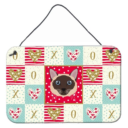 Carolines Treasures 8 x 12 in. Siamese Traditional Cat Love Wall or Door Hanging Prints CK5163DS812